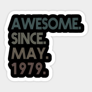 41th Birthday gift 41 Years Old Awesome Since May 1979 Sticker